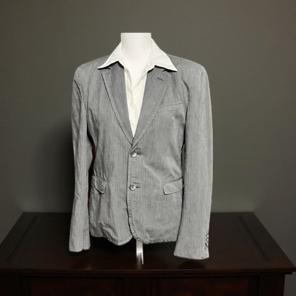 Dolce & Gabbana Pinstriped Grey Blazer Jacket GUC Small - Picture 9 of 10